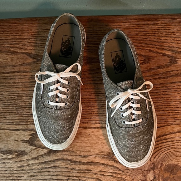 Vans Authentic Lace Ups   Unusual Metallic Lurex Finish   Men's 7.5  Ladies 9 - Picture 6 of 8